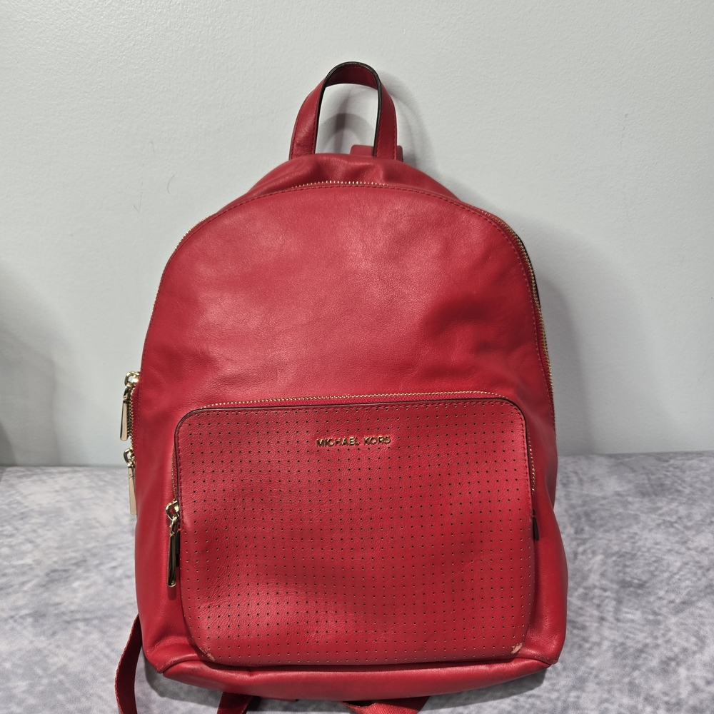 Michael Kors Wythe large perforated leather backpack